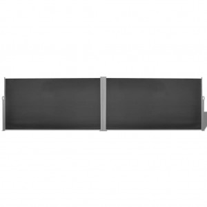 Toldo lateral retrátil 160x600 cm preto H