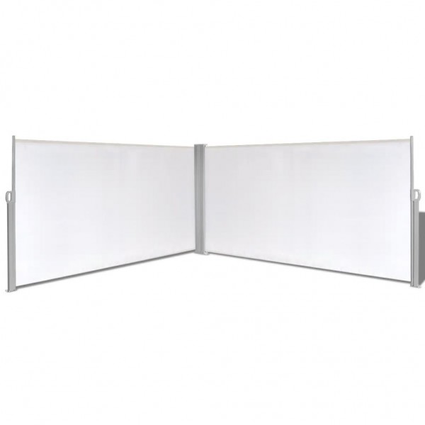 Toldo lateral retráctil color crema 160x600 cm D