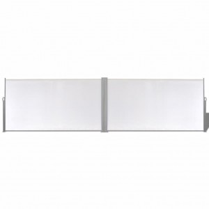 Toldo lateral retráctil color crema 160x600 cm H