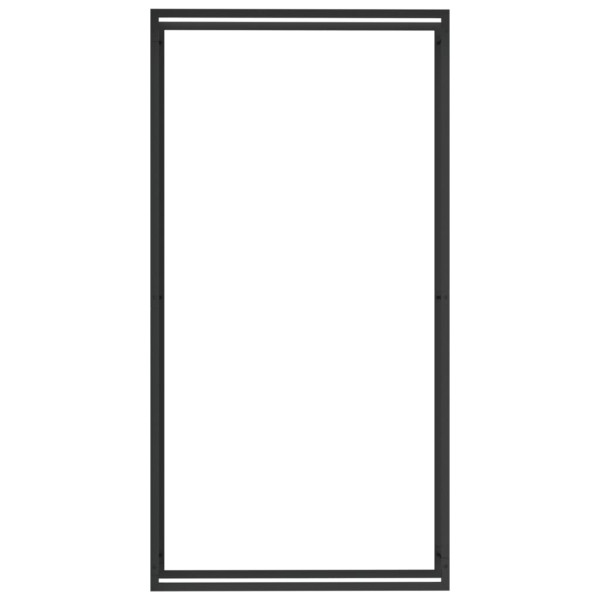 Suporte para lenha 110x28x214 cm aço preto mate M 3
