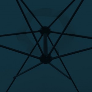 Guarda-sol de jardim cantilever 3 m azul H