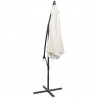 Guarda-sol de jardim cantilever 3 m branco areia 3