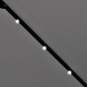 Guarda-sol de jardim cantilever com luzes LED 3 m branco areia 3