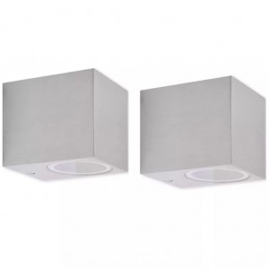 vidaxl Luzes cúbicas parede exterior 2 pcs H