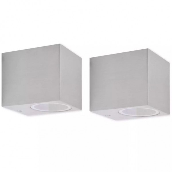 Lámparas de pared cúbicas para exteriores 2 piezas M 2