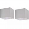 vidaxl Luzes cúbicas parede exterior 2 pcs 2