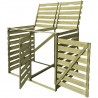 Cobertizo doble contenedor de basura madera impregnada 240 L 2