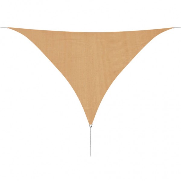Toldo de vela triangular HDPE 3.6x3.6x3.6 m beige D