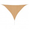 Toldo de vela triangular HDPE 3.6x3.6x3.6 m beige 1