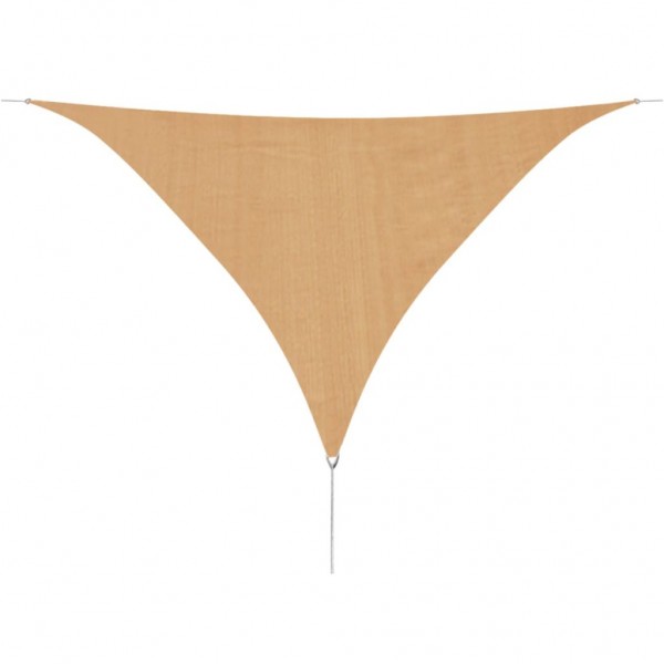 Toldo de vela triangular HDPE 5x5x5 m m beige D