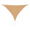 Toldo de vela triangular HDPE 5x5x5 m m beige 1