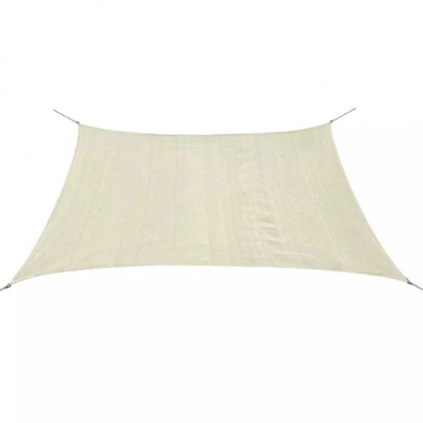Toldo de vela cuadrado HDPE 3.6x3.6 m crema D
