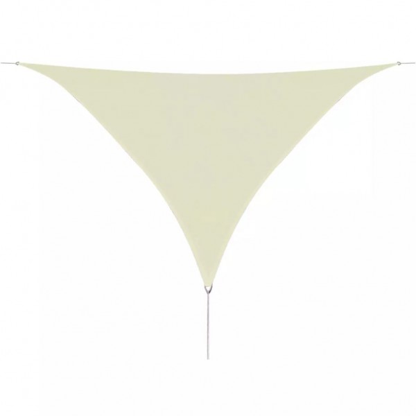Toldo de vela triangular HDPE 3.6x3.6x3.6 m color crema D