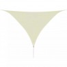 Toldo de vela triangular HDPE 3.6x3.6x3.6 m color crema 1