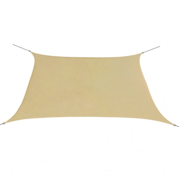 Toldo de vela cuadrado tela Oxford beige 3.6x3.6 m D