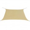 Toldo de vela cuadrado tela Oxford beige 3.6x3.6 m 1