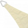 Guarda-sol em tecido Oxford triangular 5x5x5 m creme 3