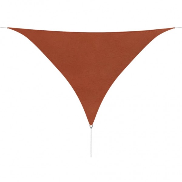 Toldo de vela triangular de tela oxford 5x5x5 m terracota D