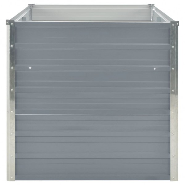 Jardinera elevada 160x80x77 cm acero galvanizado gris M 4