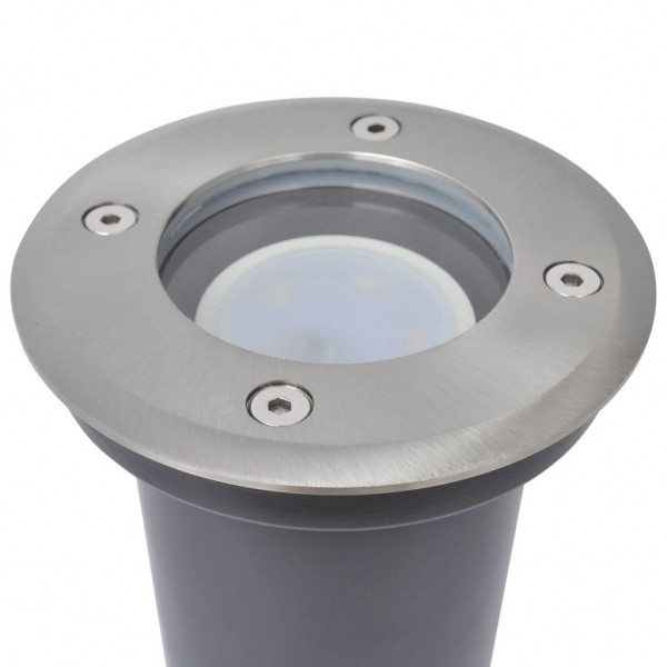 Iluminação LED p/ piso exterior. 3 pcs. redondo M 5