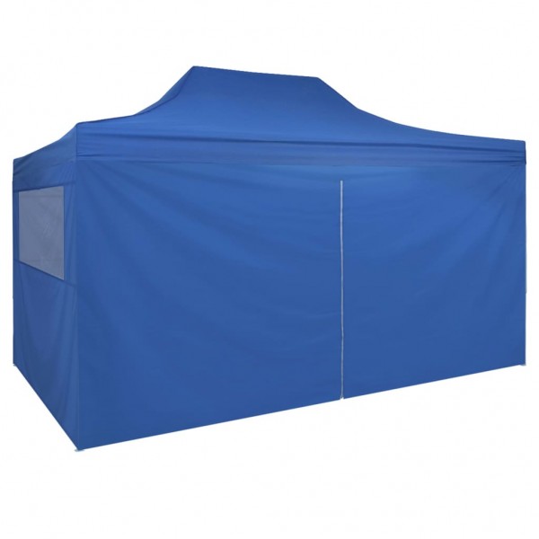 Carpa pleglable Pop-up con 4 paredes 3x4.5 m azul M 5