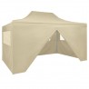 Carpa pleglable Pop-up con 4 paredes 3x4.5 m blanco crema 3