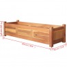 Arriate de madera de acacia 100x30x25 cm 5