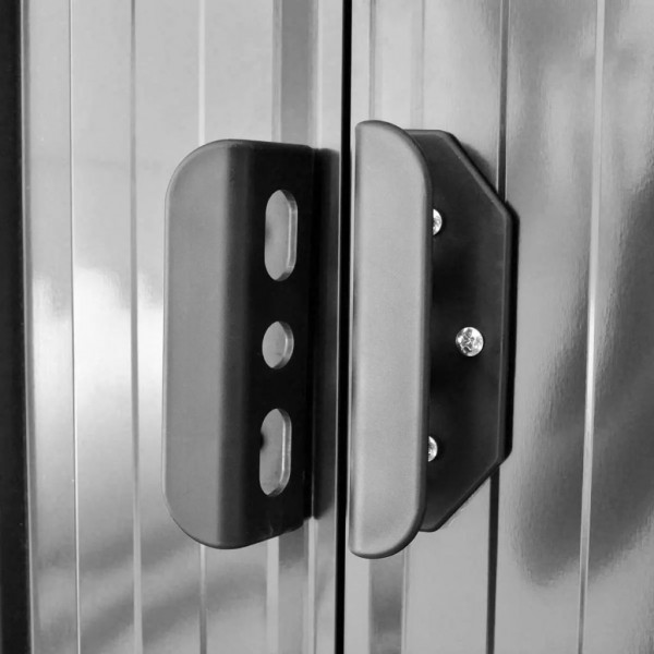 Abrigo de jardim metal cinzento 257x205x178 cm M 2