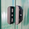 Abrigo de jardim metal verde 257x205x178 cm 2