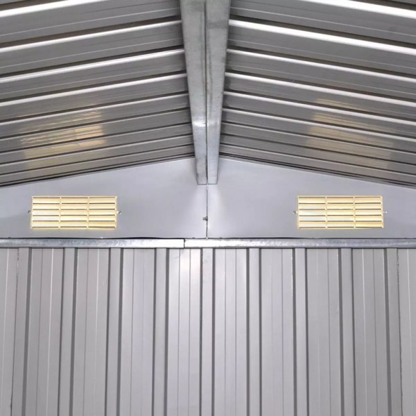 Abrigo de jardim metal verde 257x205x178 cm M 3