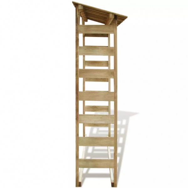 Caseta para leña madera de pino impregnada 150x44x176 cm M 3