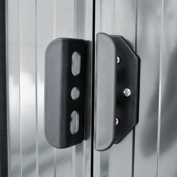 Abrigo de jardim metal cinzento M 3