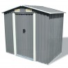 Abrigo de jardim metal cinzento 204x132x186 cm 1