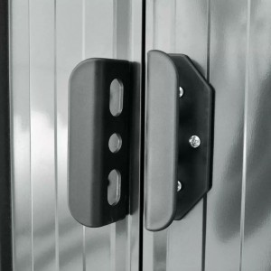 Abrigo de jardim metal cinzento 204x132x186 cm H