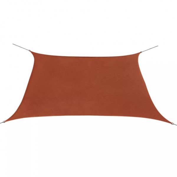 Toldo de vela cuadrado de tela Oxford 2x2 m terracotta D