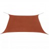 Toldo de vela cuadrado de tela Oxford 2x2 m terracotta 1