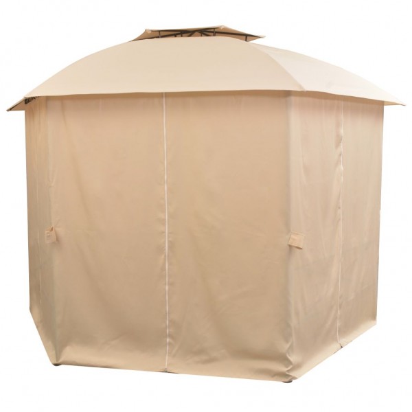 Tenda de jardim com cortinas hexagonal 360x265 cm M 4