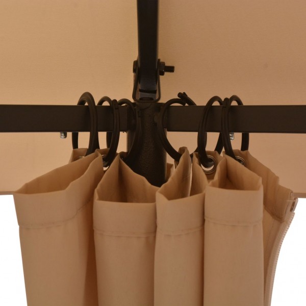 Carpa de jardín con cortinas hexagonal 360x265 cm M 5