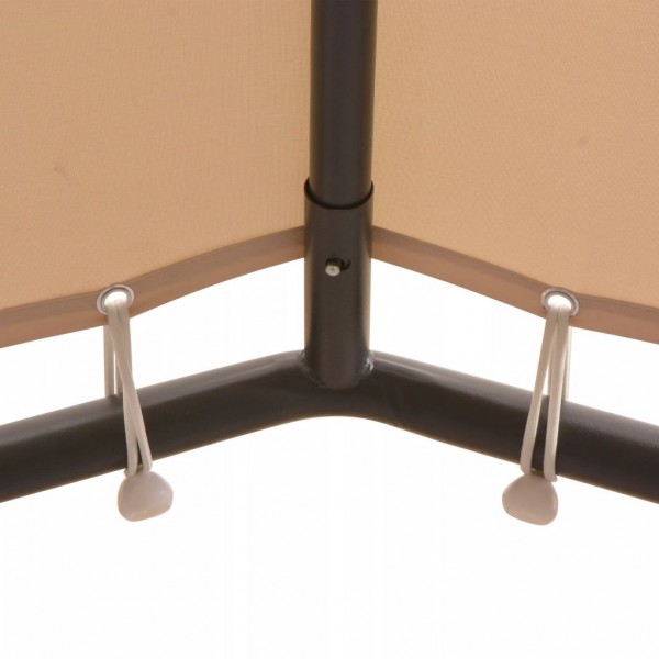 Gazebo tenda com toldo 4x4 m aço bege M 4