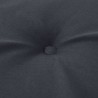 Cojín silla de jardín respaldo alto 2 uds tela gris 120x50x3 cm 3