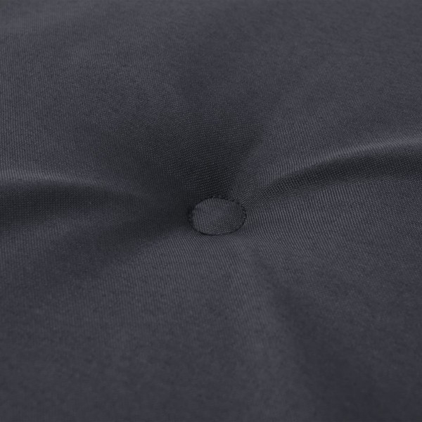 Cojín silla de jardín respaldo alto 4 uds tela gris 120x50x3 cm M 3