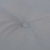 Cojín silla de jardín respaldo alto 2 uds tela gris 120x50x3 cm 3