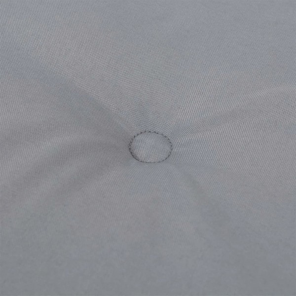 Cojín silla de jardín respaldo alto 4 uds tela gris 120x50x3 cm M 3