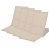 Almofadões para cadeiras altas de jardim 4 pcs tecido creme 3