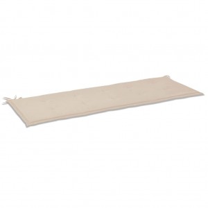 Almofadão p/ banco de jardim 150x50x4 cm tecido oxford creme H