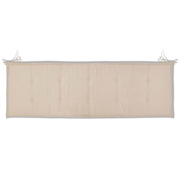 Almofadão p/ banco de jardim 150x50x4 cm tecido oxford creme M 4