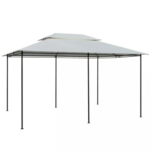 Marquesina de jardín con cortinas blanca 4x3 m M 2