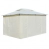Tenda de jardim com cortinas 4x3 m branco 5