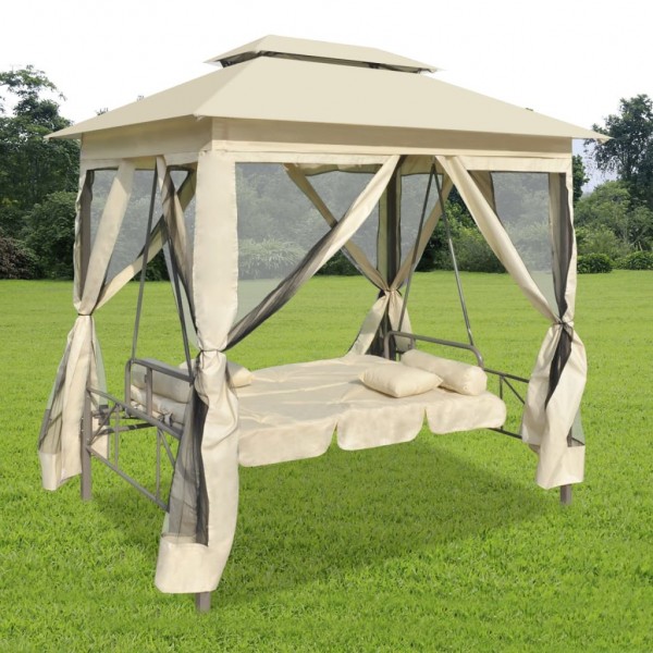 Gazebo com baloiço conversível branco nata M 3