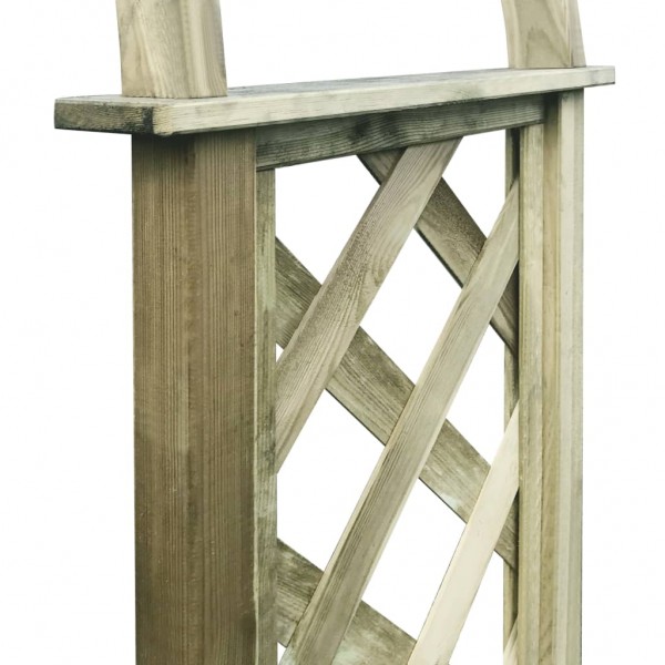Arco de celosía de madera de pino verde impregnada M 3